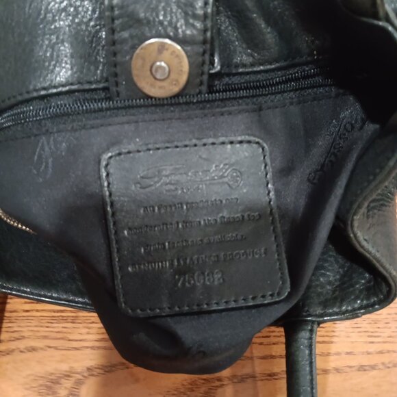 Fossil black 1954 vintage leather crossbody key purse handbag - Picture 6 of 7